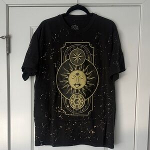 Mystical Black Sun and Moon Tee